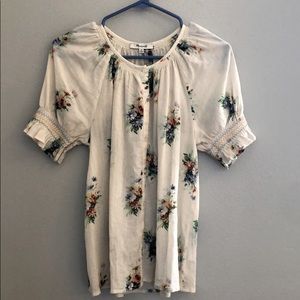 Madewell floral peasant blouse